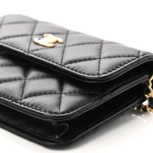 Caviar Quilted Grand Shopping Tote GST Black - Gold chain